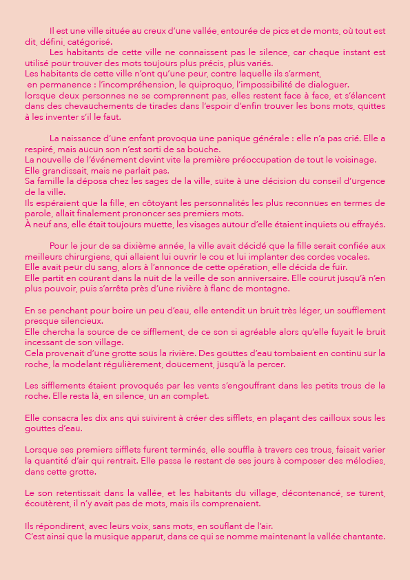 texte la vallée enchantée
